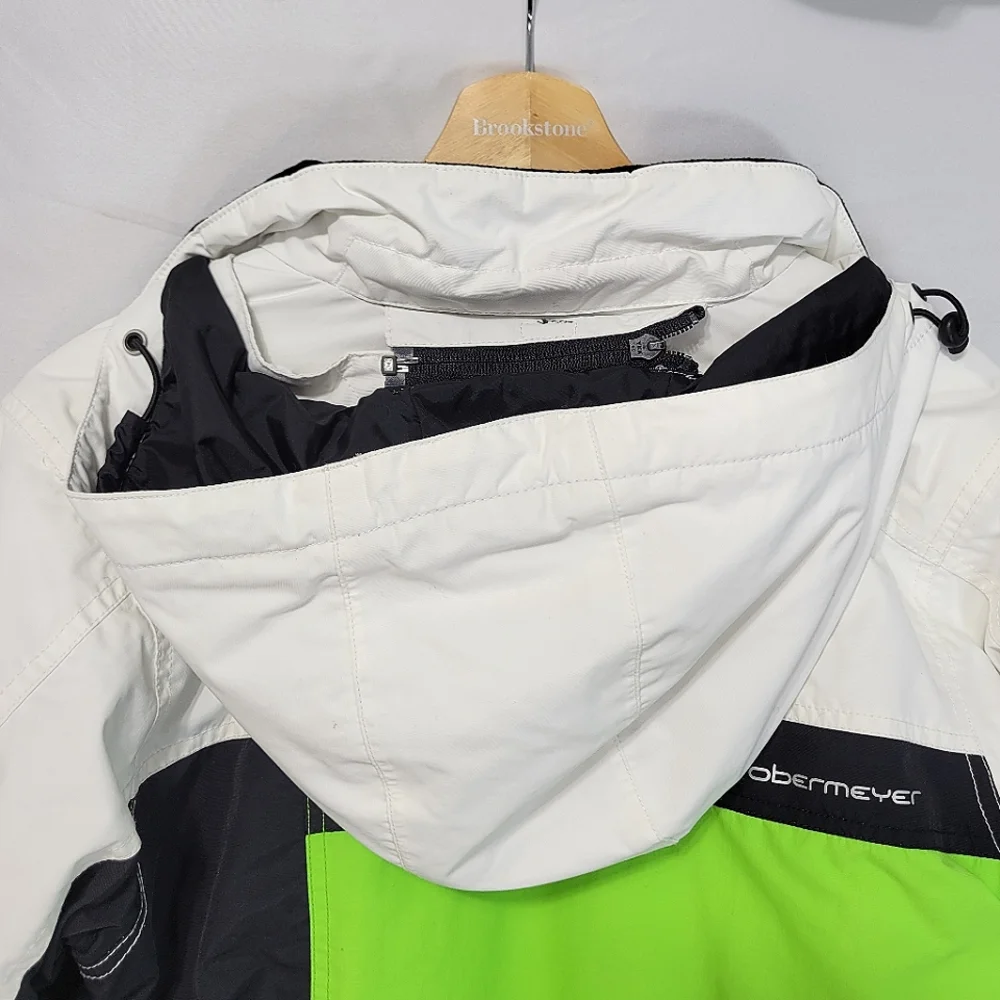 Obermeyer Snow Ski Winter Colorblock Neon Green Junior Hixcy Jacket Coat